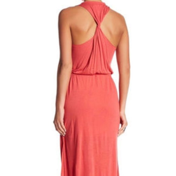 Olive + Oak Emily Dress Dark Coral Size M - Picture 2 of 8